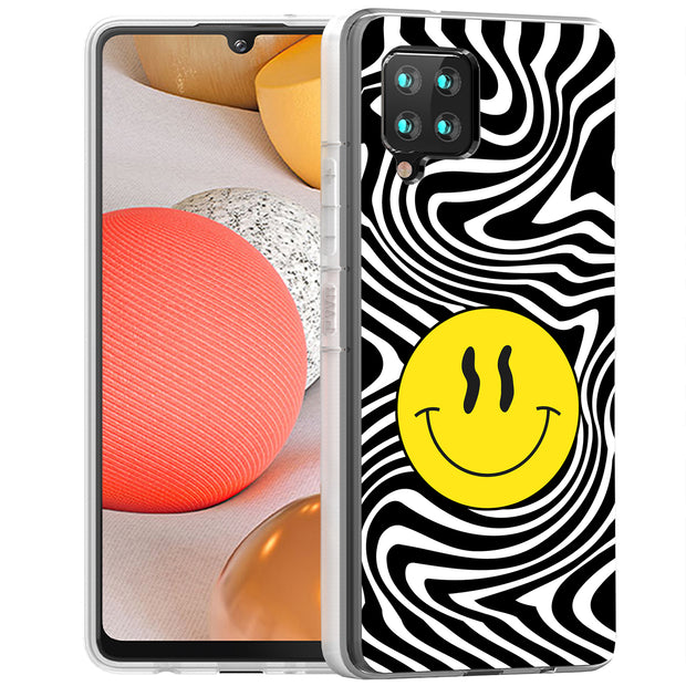 Trippy Smiley Print Slim Cover For Samsung Galaxy A (A42, A35, A25, A15, A11, A03S), Print in USA