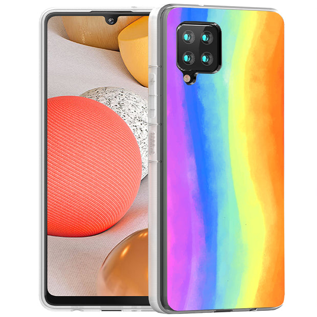 Pastel Rainbow Print Slim Cover For Samsung Galaxy A (A42, A35, A25, A15, A11, A03S), Print in USA