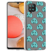 Blue Dog Print Slim Cover For Samsung Galaxy A (A42, A35, A25, A15, A11, A03S), Print in USA