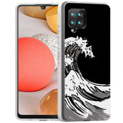 Japanese Waves Print Slim Cover For Samsung Galaxy A (A42, A35, A25, A15, A11, A03S), Print in USA