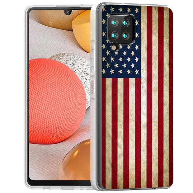 American Flag Print Slim Cover For Samsung Galaxy A (A42, A35, A25, A15, A11, A03S), Print in USA