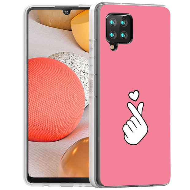 Finger Heart Print Slim Cover For Samsung Galaxy A (A42, A35, A25, A15, A11, A03S), Print in USA