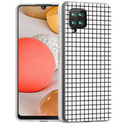 Blk White Grid Print Slim Cover For Samsung Galaxy A (A42, A35, A25, A15, A11, A03S), Print in USA