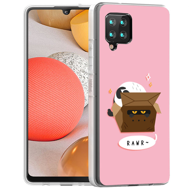 Cat Hide Box Print Slim Cover For Samsung Galaxy A (A42, A35, A25, A15, A11, A03S), Print in USA