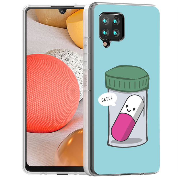 Pill Say Chill Print Slim Cover For Samsung Galaxy A (A42, A35, A25, A15, A11, A03S), Print in USA