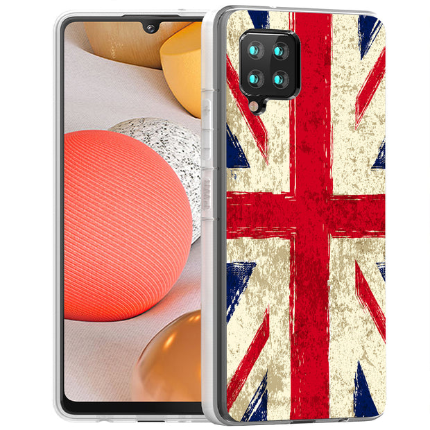 Old UK Flag Print Slim Cover For Samsung Galaxy A (A42, A35, A25, A15, A11, A03S), Print in USA