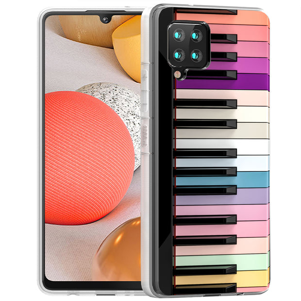 Rainbow Piano Print Slim Cover For Samsung Galaxy A (A42, A35, A25, A15, A11, A03S), Print in USA