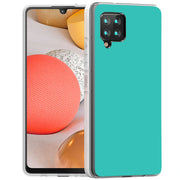 Cyan Green Print Slim Cover For Samsung Galaxy A (A42, A35, A25, A15, A11, A03S), Print in USA