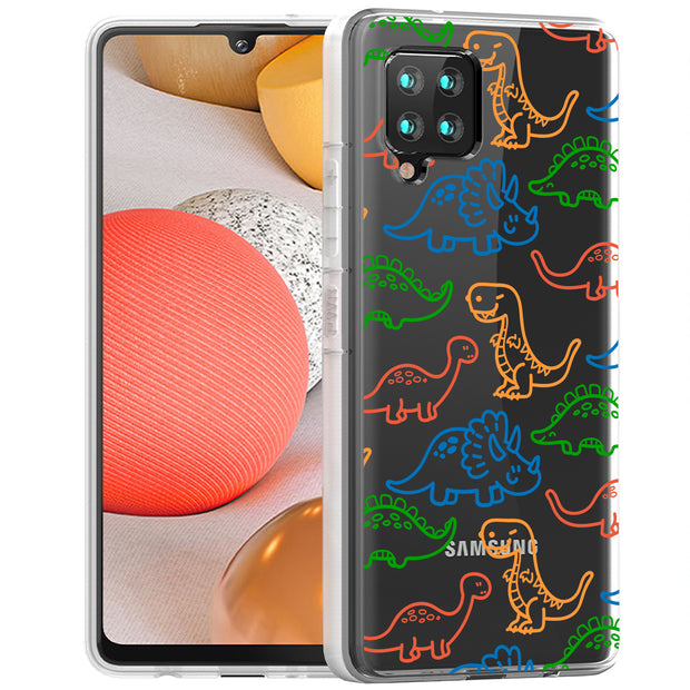 Dinosaur Cute 3 Print Slim Cover For Samsung Galaxy A (A42, A35, A25, A15, A11, A03S), Print in USA