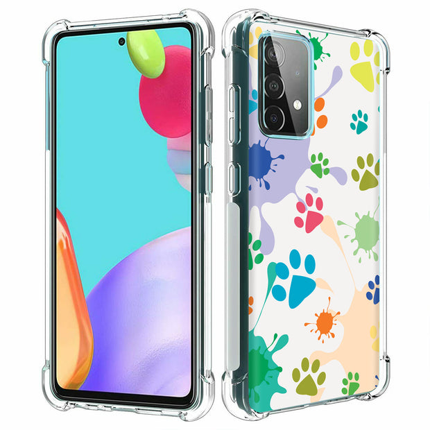 Paw Color  Print Slim Cover For Samsung Galaxy A (A42, A35, A25, A15, A11, A03S), Print in USA