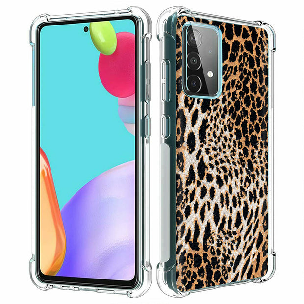 Leopard Pattern Print Slim Cover For Samsung Galaxy A (A42, A35, A25, A15, A11, A03S), Print in USA