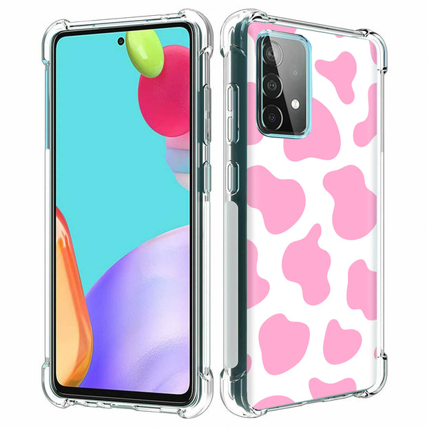 Cow Shape Pink Print Slim Cover For Samsung Galaxy A (A42, A35, A25, A15, A11, A03S), Print in USA