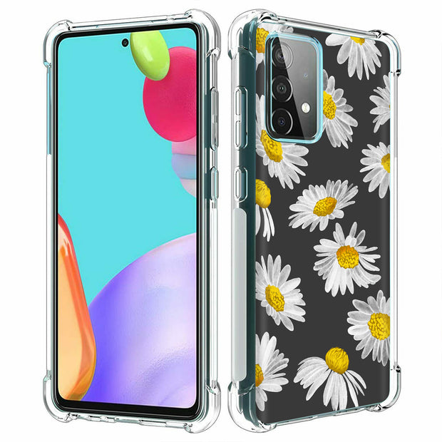 Daisy Floral Print Slim Cover For Samsung Galaxy A (A42, A35, A25, A15, A11, A03S), Print in USA