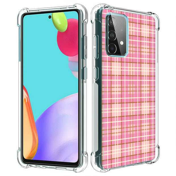 Plaid Pattern 4 Print Slim Cover For Samsung Galaxy A (A42, A35, A25, A15, A11, A03S), Print in USA