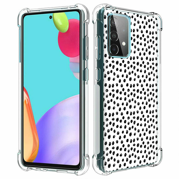 Polka Dots Blk Print Slim Cover For Samsung Galaxy A (A42, A35, A25, A15, A11, A03S), Print in USA