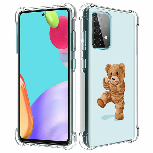 Teddy Fight Print Slim Cover For Samsung Galaxy A (A42, A35, A25, A15, A11, A03S), Print in USA