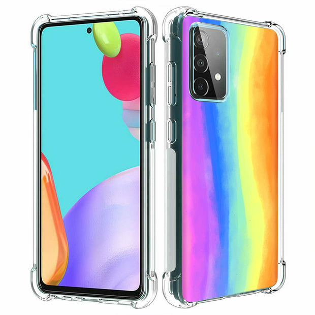 Pastel Rainbow Print Slim Cover For Samsung Galaxy A (A42, A35, A25, A15, A11, A03S), Print in USA