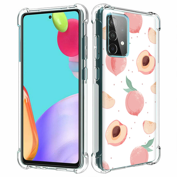 Juicy Peach Print Slim Cover For Samsung Galaxy A (A42, A35, A25, A15, A11, A03S), Print in USA