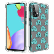 Blue Dog Print Slim Cover For Samsung Galaxy A (A42, A35, A25, A15, A11, A03S), Print in USA