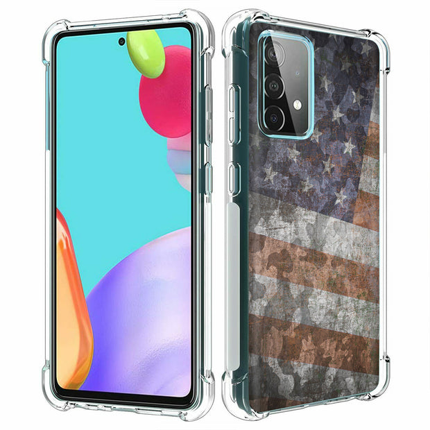 American Flag 2 Print Slim Cover For Samsung Galaxy A (A42, A35, A25, A15, A11, A03S), Print in USA