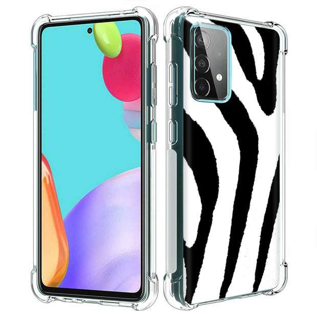 Zebra Stripe Print Slim Cover For Samsung Galaxy A (A42, A35, A25, A15, A11, A03S), Print in USA