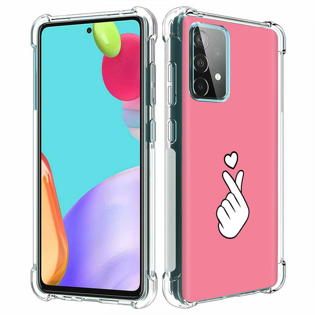 Finger Heart Print Slim Cover For Samsung Galaxy A (A42, A35, A25, A15, A11, A03S), Print in USA