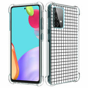 Blk White Grid Print Slim Cover For Samsung Galaxy A (A42, A35, A25, A15, A11, A03S), Print in USA