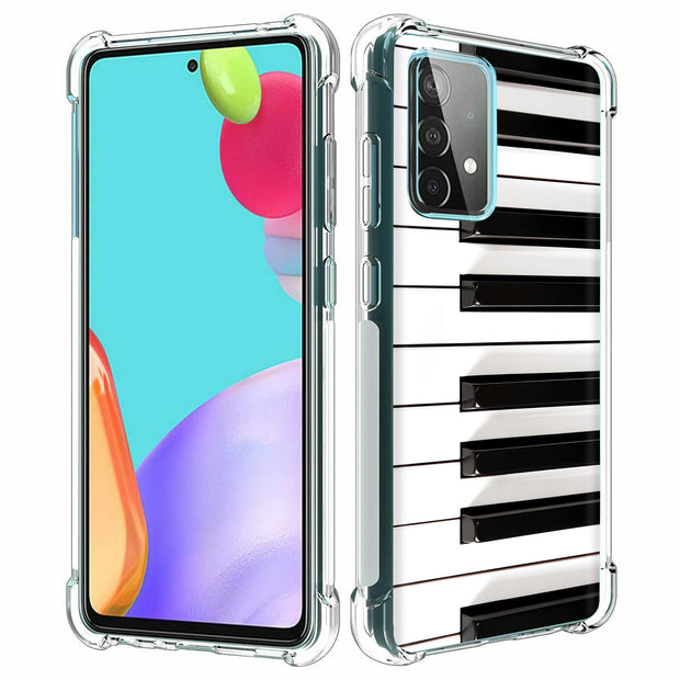 Piano Keys Print Slim Cover For Samsung Galaxy A (A42, A35, A25, A15, A11, A03S), Print in USA