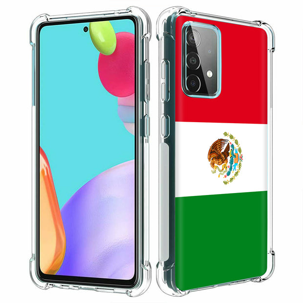 Flag Mexico Print Slim Cover For Samsung Galaxy A (A42, A35, A25, A15, A11, A03S), Print in USA