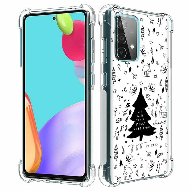 Wish You A Xmas Print Slim Cover For Samsung Galaxy A (A42, A35, A25, A15, A11, A03S), Print in USA