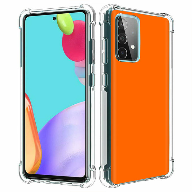 Vivid Orange Print Slim Cover For Samsung Galaxy A (A42, A35, A25, A15, A11, A03S), Print in USA