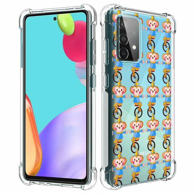 Circus Monkey Print Slim Cover For Samsung Galaxy A (A42, A35, A25, A15, A11, A03S), Print in USA