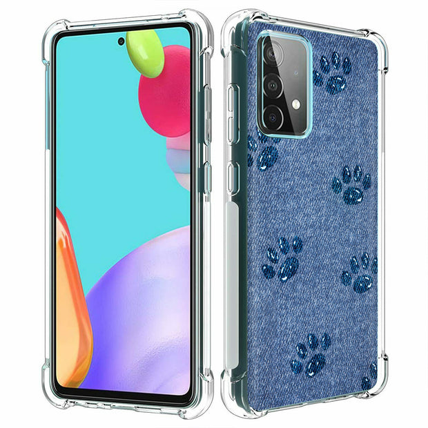 Paw Footprints Print Slim Cover For Samsung Galaxy A (A42, A35, A25, A15, A11, A03S), Print in USA