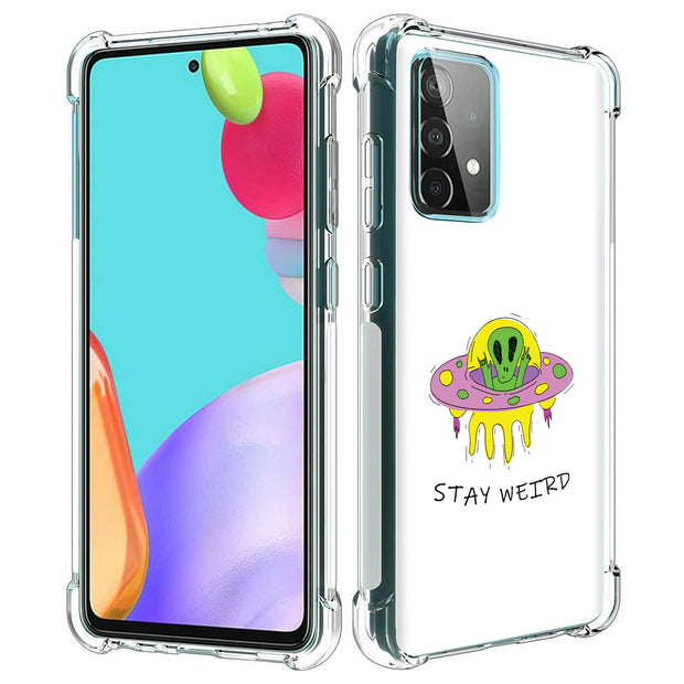 Alien Weird Print Slim Cover For Samsung Galaxy A (A42, A35, A25, A15, A11, A03S), Print in USA