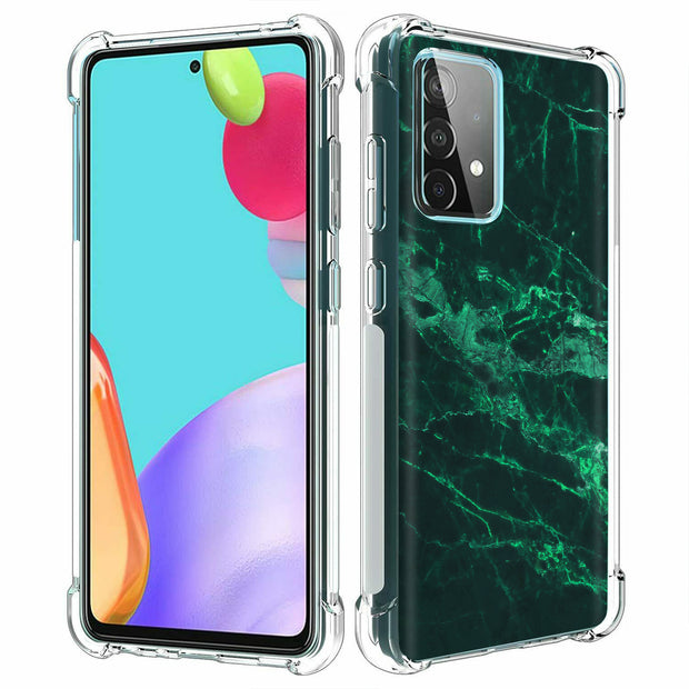 Green Marble Print Slim Cover For Samsung Galaxy A (A42, A35, A25, A15, A11, A03S), Print in USA