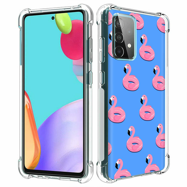 Cute Flamingo Print Slim Cover For Samsung Galaxy A (A42, A35, A25, A15, A11, A03S), Print in USA