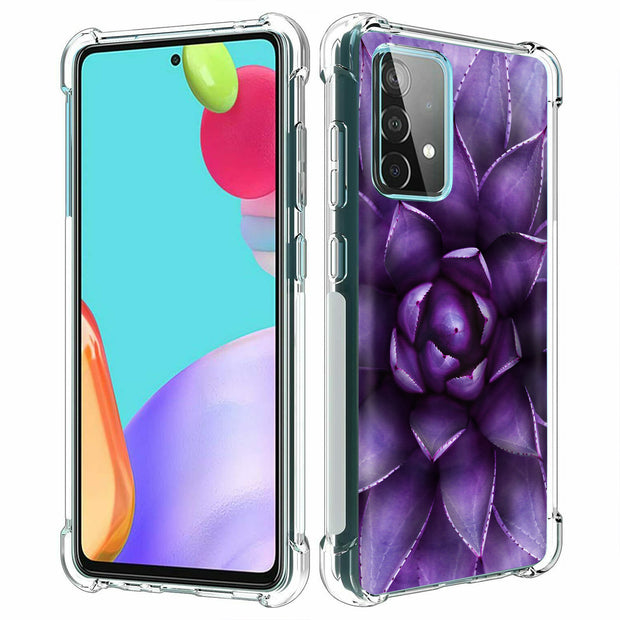 Purple Lotus Print Slim Cover For Samsung Galaxy A (A42, A35, A25, A15, A11, A03S), Print in USA