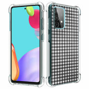 Black Plaid Print Slim Cover For Samsung Galaxy A (A42, A35, A25, A15, A11, A03S), Print in USA