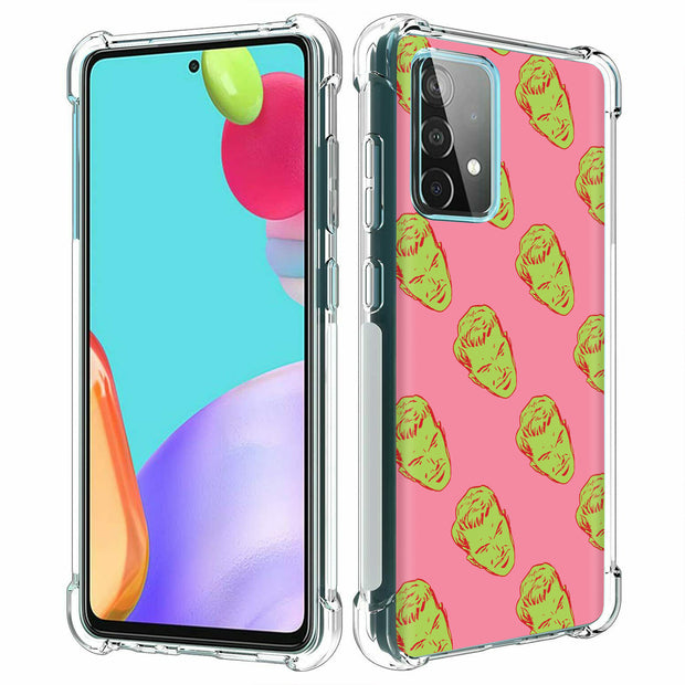 Green Heads Print Slim Cover For Samsung Galaxy A (A42, A35, A25, A15, A11, A03S), Print in USA