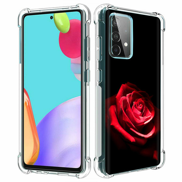 Romantic Rose Print Slim Cover For Samsung Galaxy A (A42, A35, A25, A15, A11, A03S), Print in USA