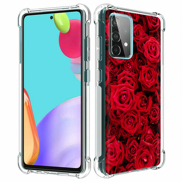 Red Rose Bush Print Slim Cover For Samsung Galaxy A (A42, A35, A25, A15, A11, A03S), Print in USA