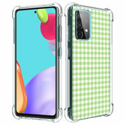 Pale Green Grid Print Slim Cover For Samsung Galaxy A (A42, A35, A25, A15, A11, A03S), Print in USA