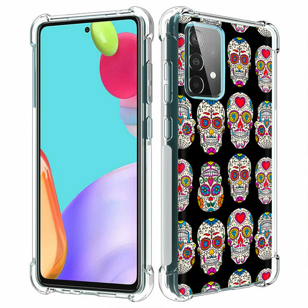 Cute Skull Head Print Slim Cover For Samsung Galaxy A (A42, A35, A25, A15, A11, A03S), Print in USA