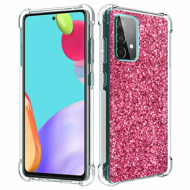 Pink Sparklings Print Slim Cover For Samsung Galaxy A (A42, A35, A25, A15, A11, A03S), Print in USA