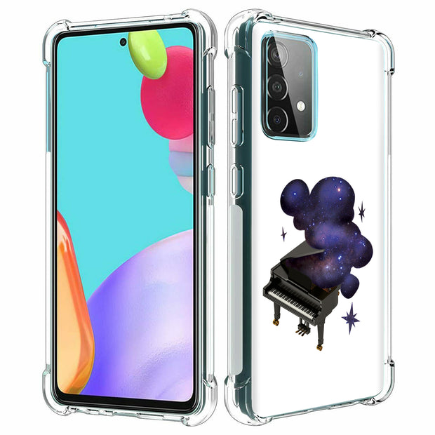 Space Piano Print Slim Cover For Samsung Galaxy A (A42, A35, A25, A15, A11, A03S), Print in USA