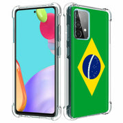 Flag Brazil Print Slim Cover For Samsung Galaxy A (A42, A35, A25, A15, A11, A03S), Print in USA