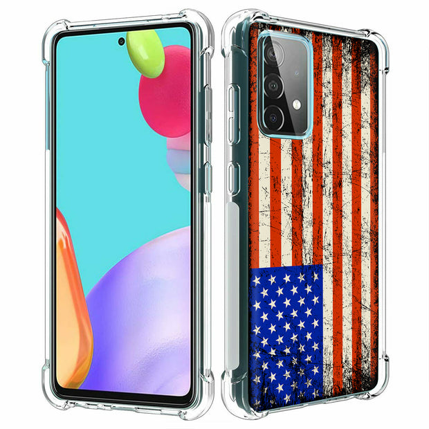 America Flag  Print Slim Cover For Samsung Galaxy A (A42, A35, A25, A15, A11, A03S), Print in USA