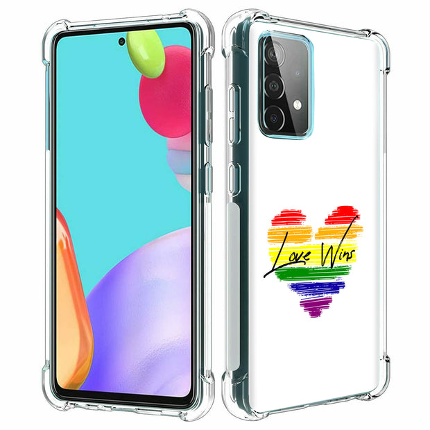 Rainbow Love 2 Print Slim Cover For Samsung Galaxy A (A42, A35, A25, A15, A11, A03S), Print in USA