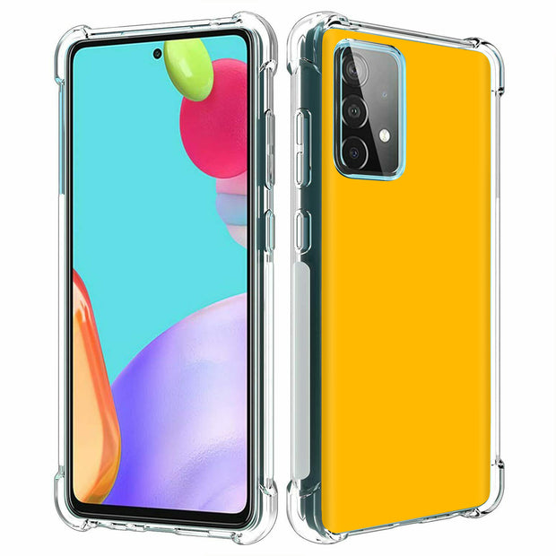 Yellow Orange Print Slim Cover For Samsung Galaxy A (A42, A35, A25, A15, A11, A03S), Print in USA