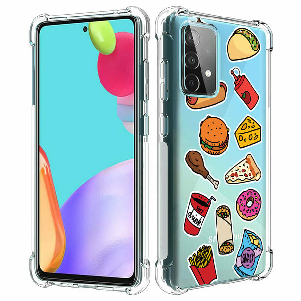 Food Collage Print Slim Cover For Samsung Galaxy A (A42, A35, A25, A15, A11, A03S), Print in USA